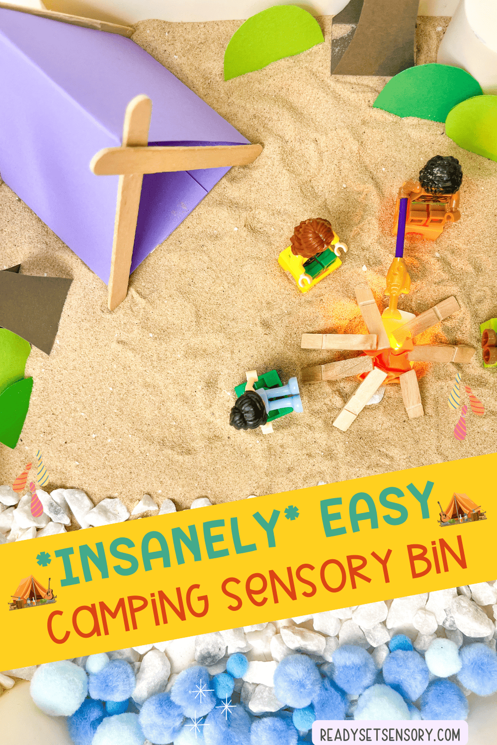 Camping Sensory Bin for Toddlers and Preschoolers - Ready Set Sensory