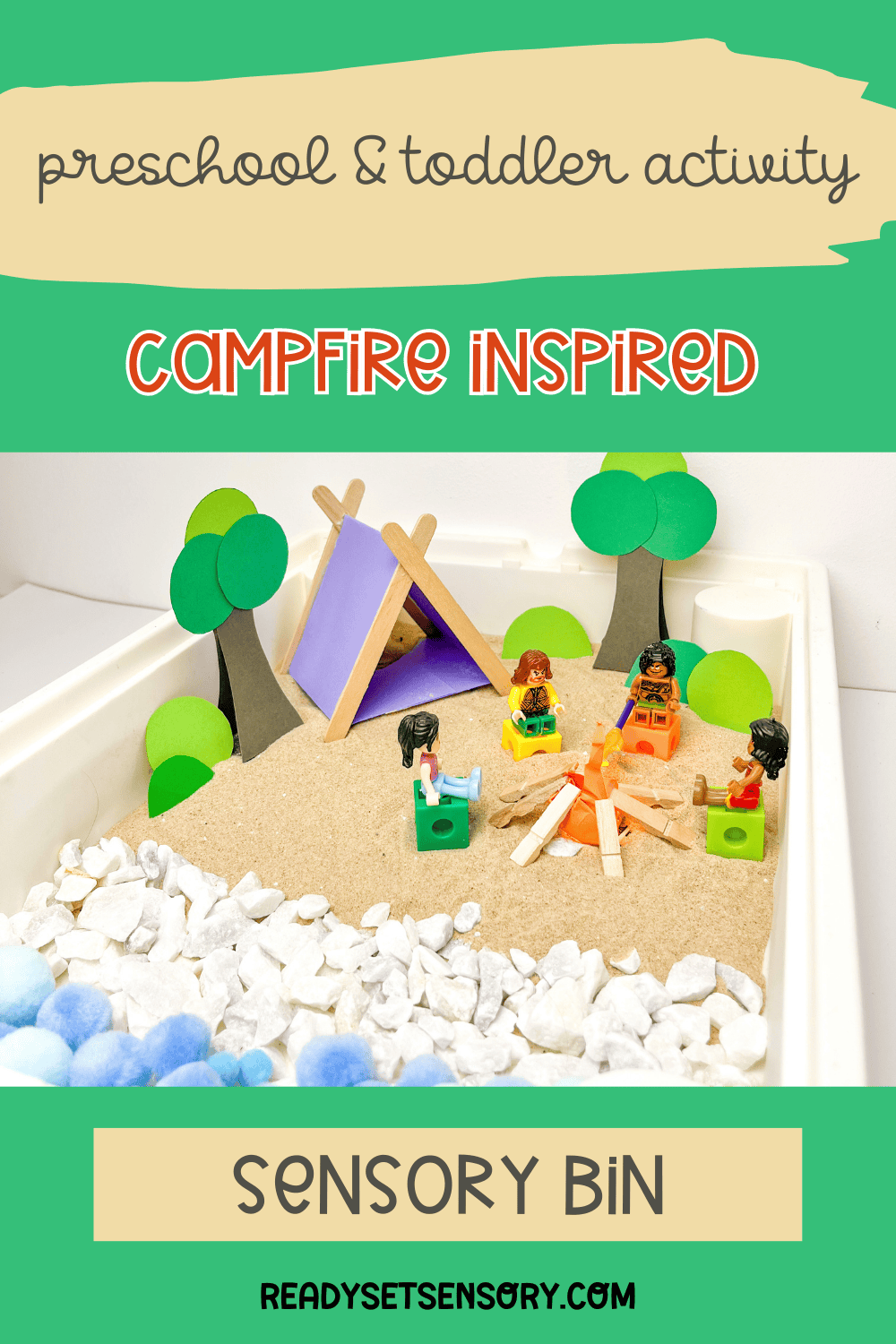 Camping Sensory Bin for Toddlers and Preschoolers - Ready Set Sensory