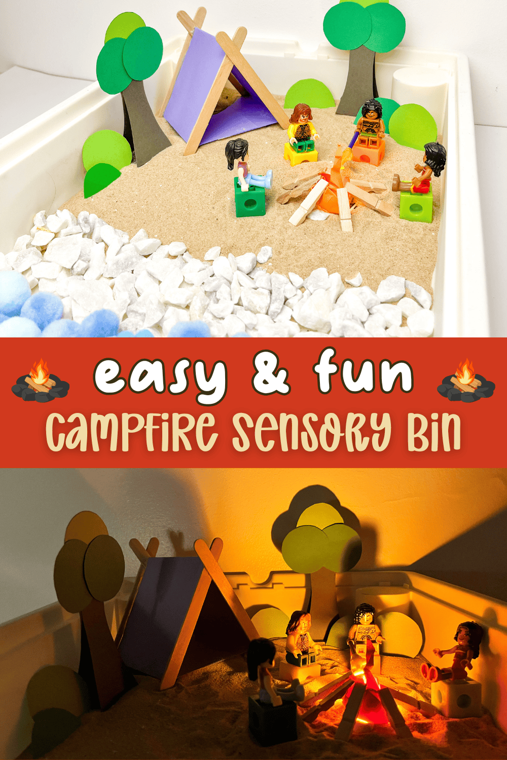 Camping Sensory Bin for Toddlers and Preschoolers - Ready Set Sensory