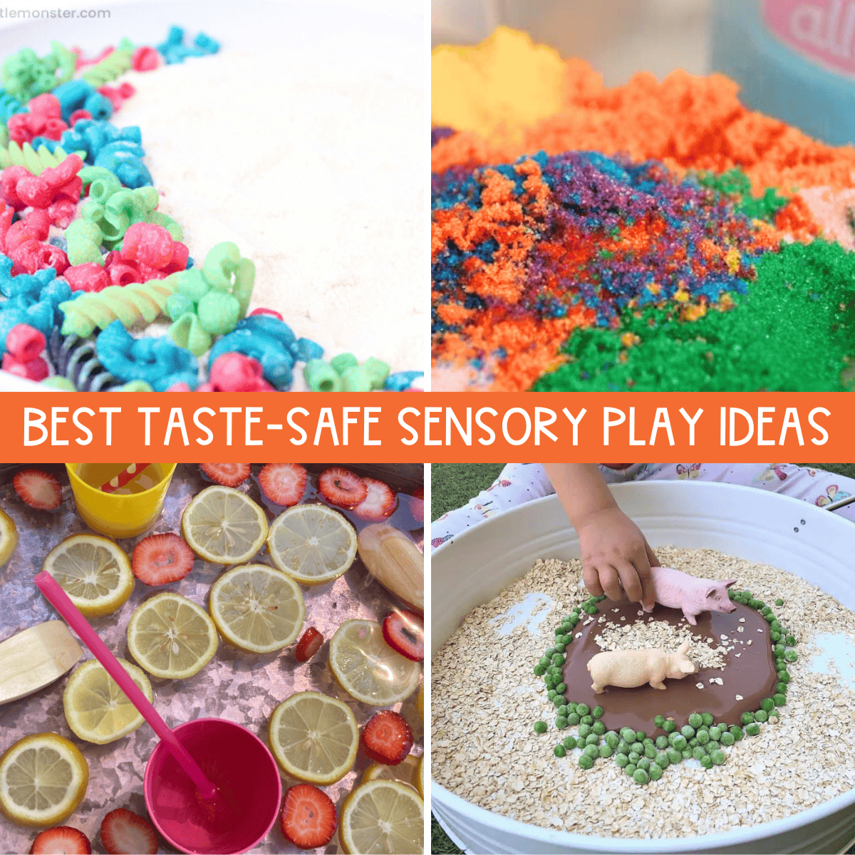 19+ Taste Safe Sensory Play Ideas for Babies, Toddlers, and Preschoolers