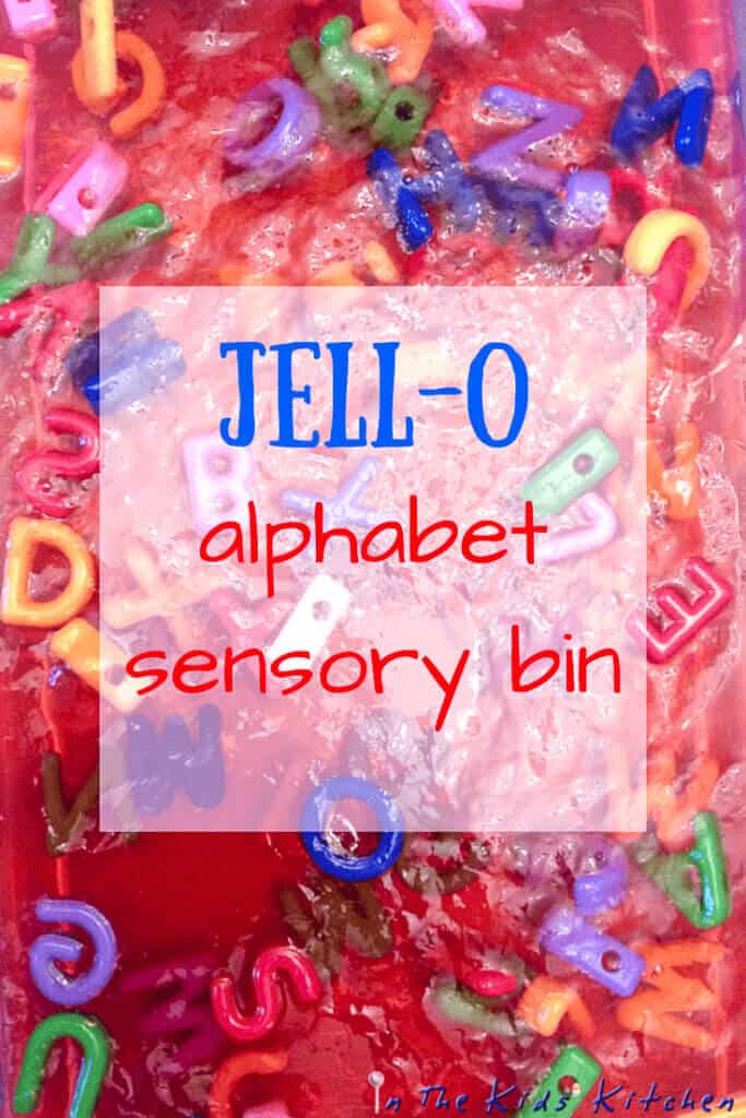 Jell-O Letter Dig Sensory Bin