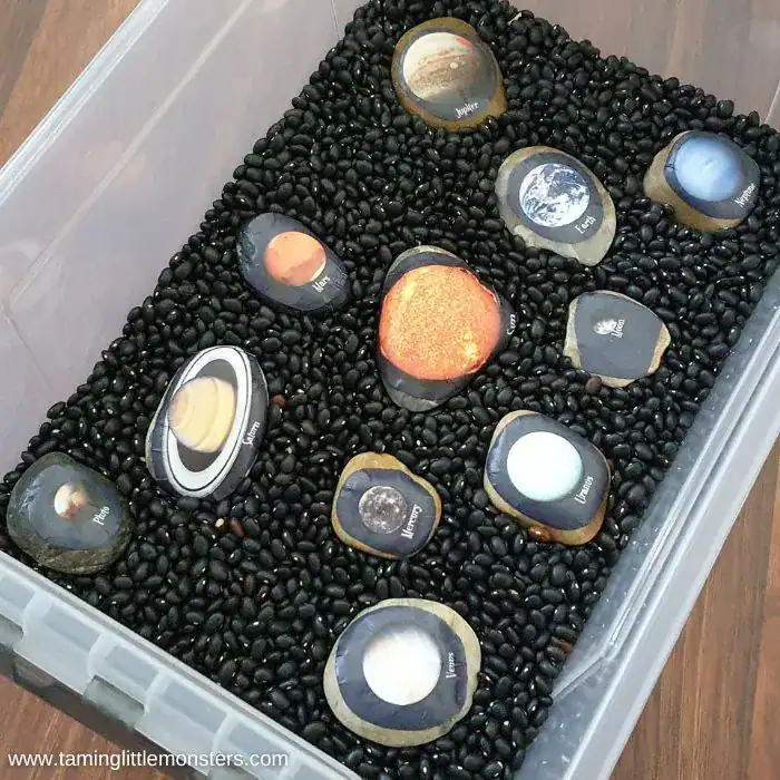Solar System Sensory Bin