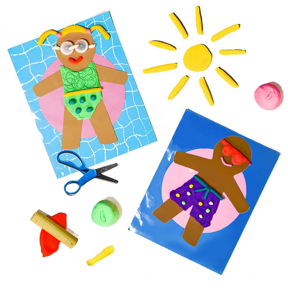 Swim-Themed Summer Playdough Invitation 