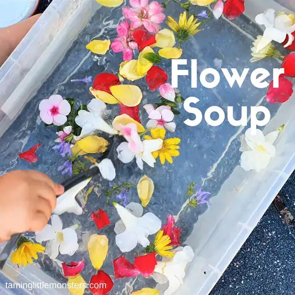 Flower Soup – Easy Spring Sensory Bin