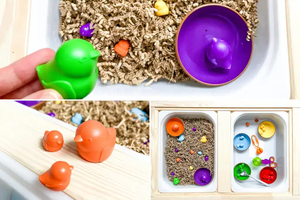 Spring Bird Nest Sensory Bin