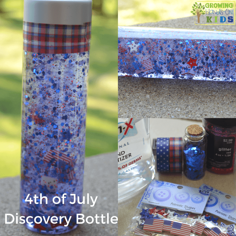 4th of July Discovery Bottle by Growing Hands-On Kids