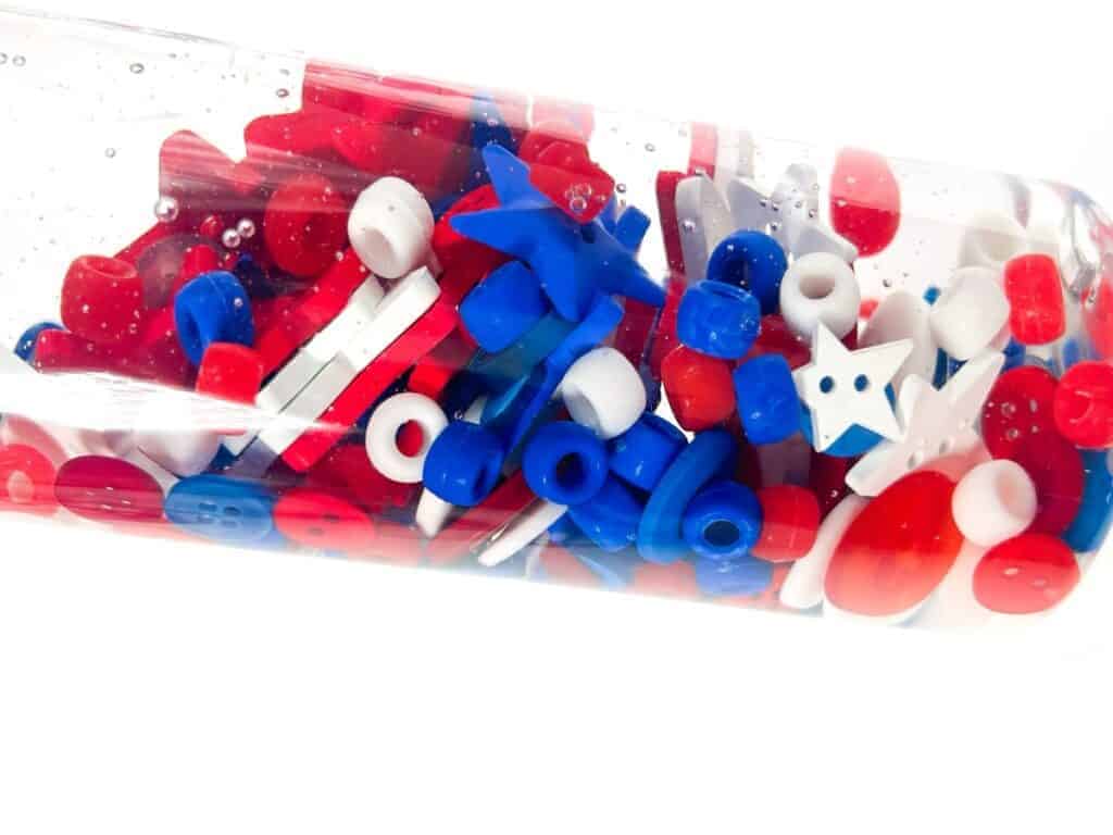 4th of July Sensory Bottle by The Mindful Toddler