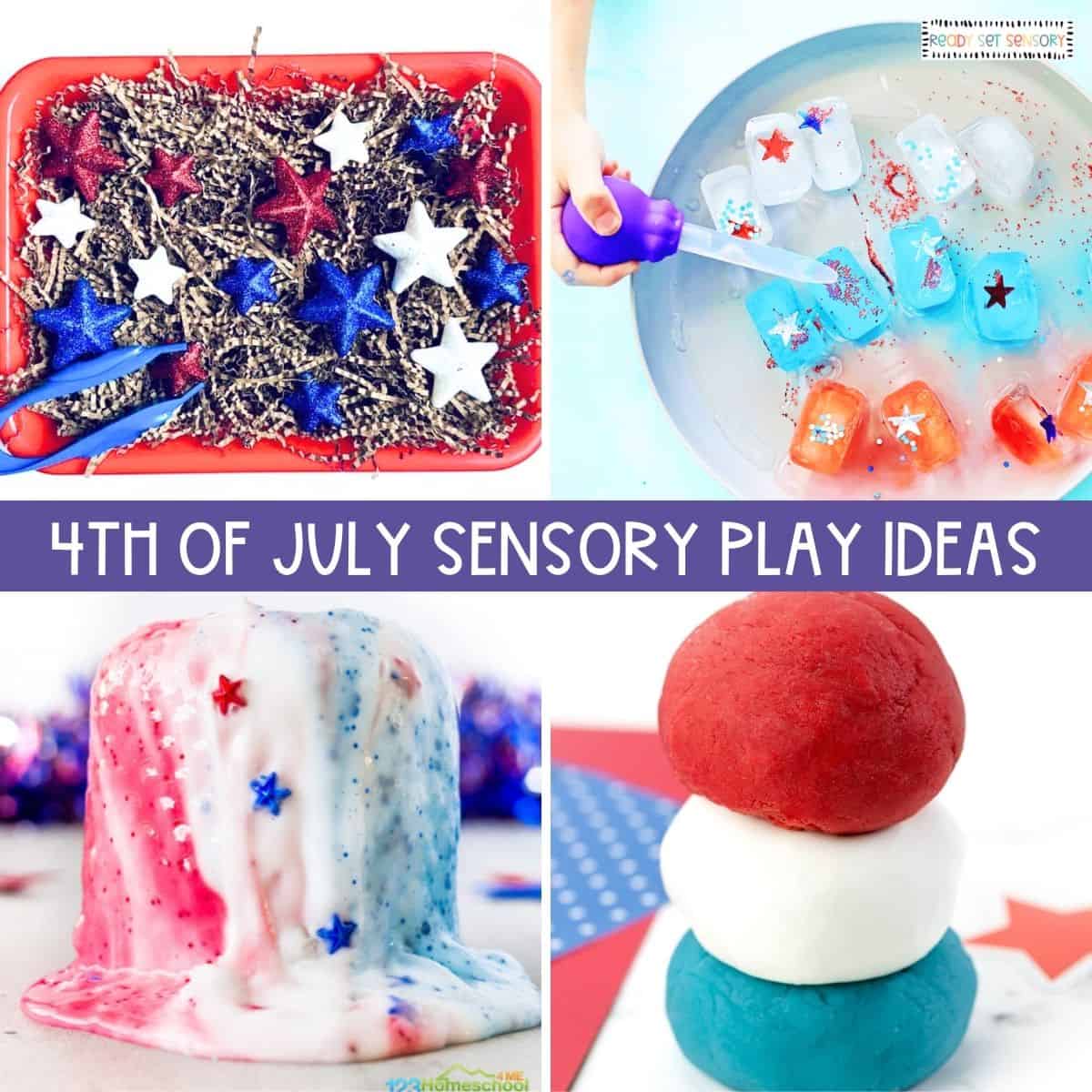 21+ Fun & Easy Patriotic Sensory Play Ideas