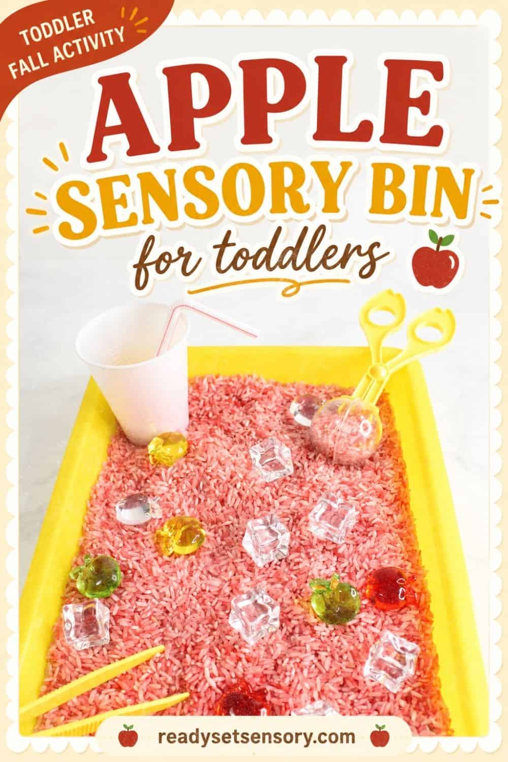 More sensory bin ideas like this Fall Apple Juice Sensory Bin (Easy & Cheap!)
