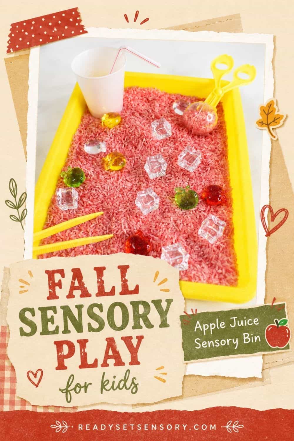 Storing a Fall Apple Juice Sensory Bin (Easy & Cheap!)