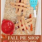 Fall Pie Shop Sensory Bin variation idea