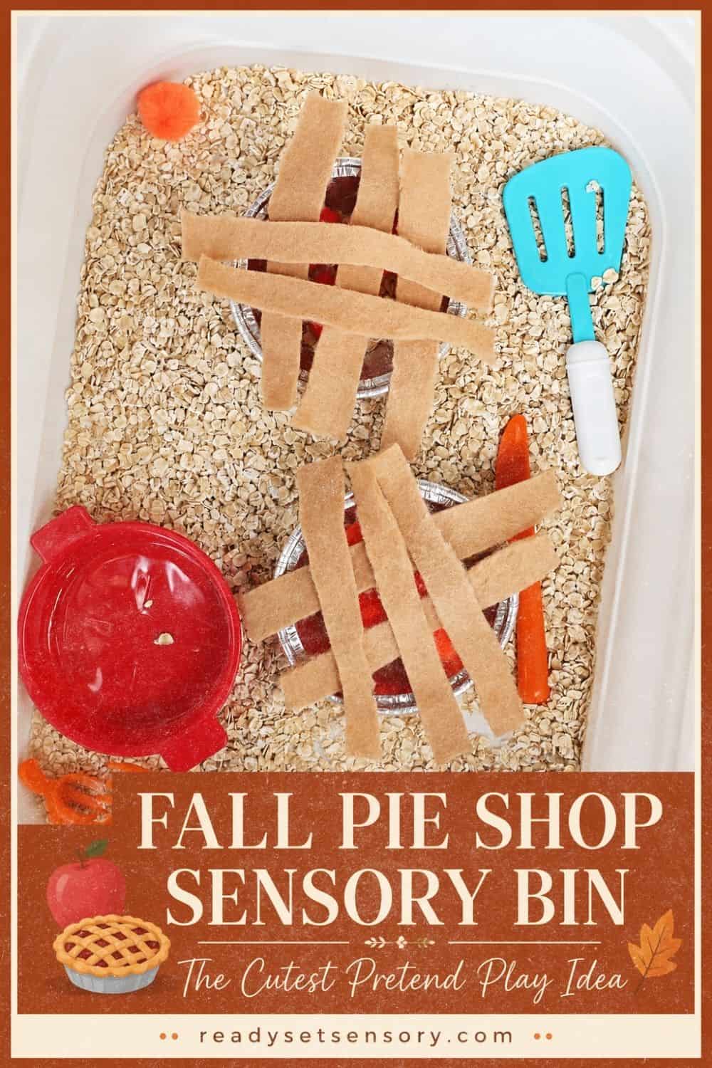 Fall Pie Shop Sensory Bin variation idea