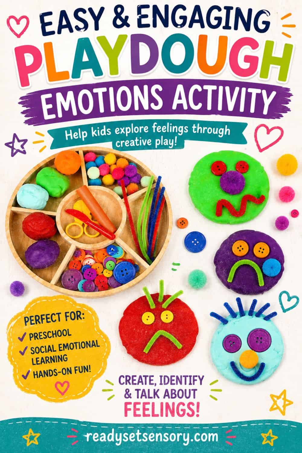 Playdough Emotions Sensory Tray variation idea