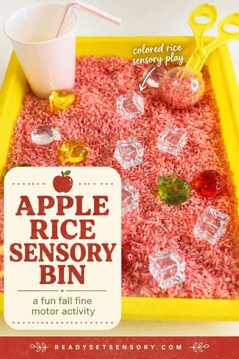 Fall Apple Juice Sensory Bin (Easy & Cheap!) activity card