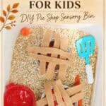 Storing a Fall Pie Shop Sensory Bin