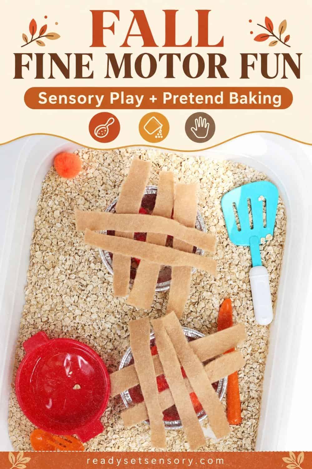 More sensory bin ideas like this Fall Pie Shop Sensory Bin