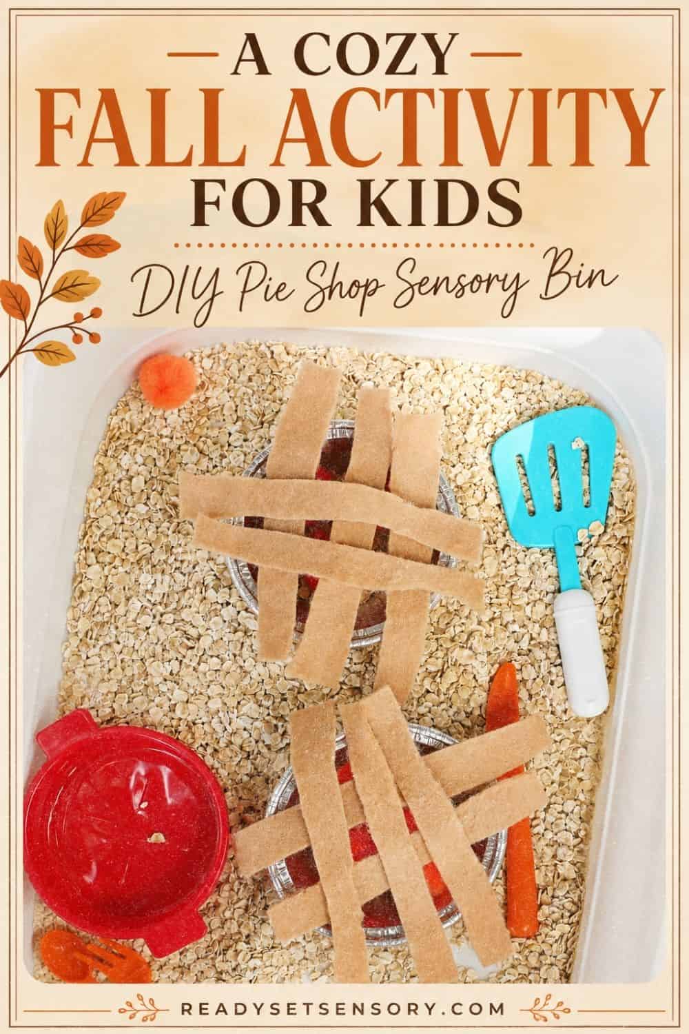 Storing a Fall Pie Shop Sensory Bin