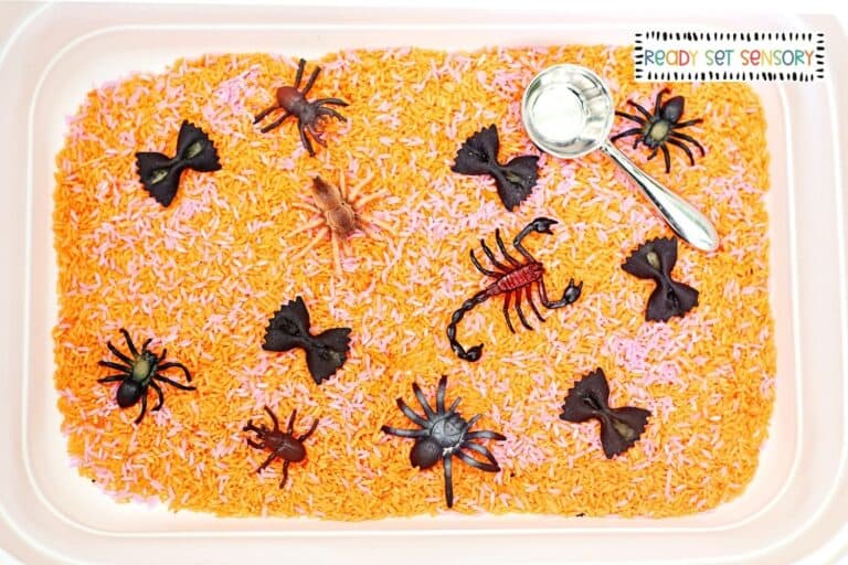 Easy DIY Halloween Spider Sensory Bin