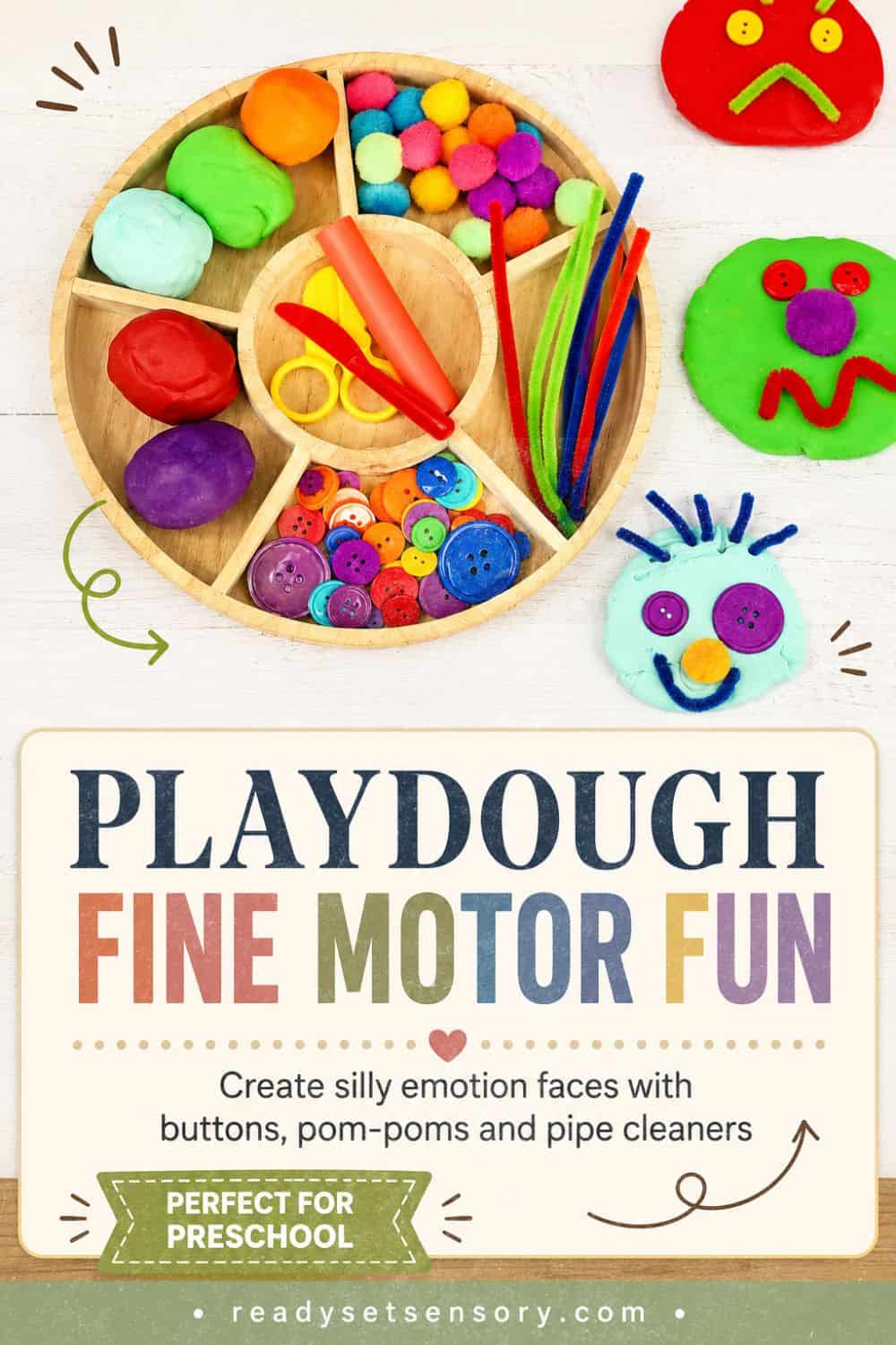 Storing a Playdough Emotions Sensory Tray