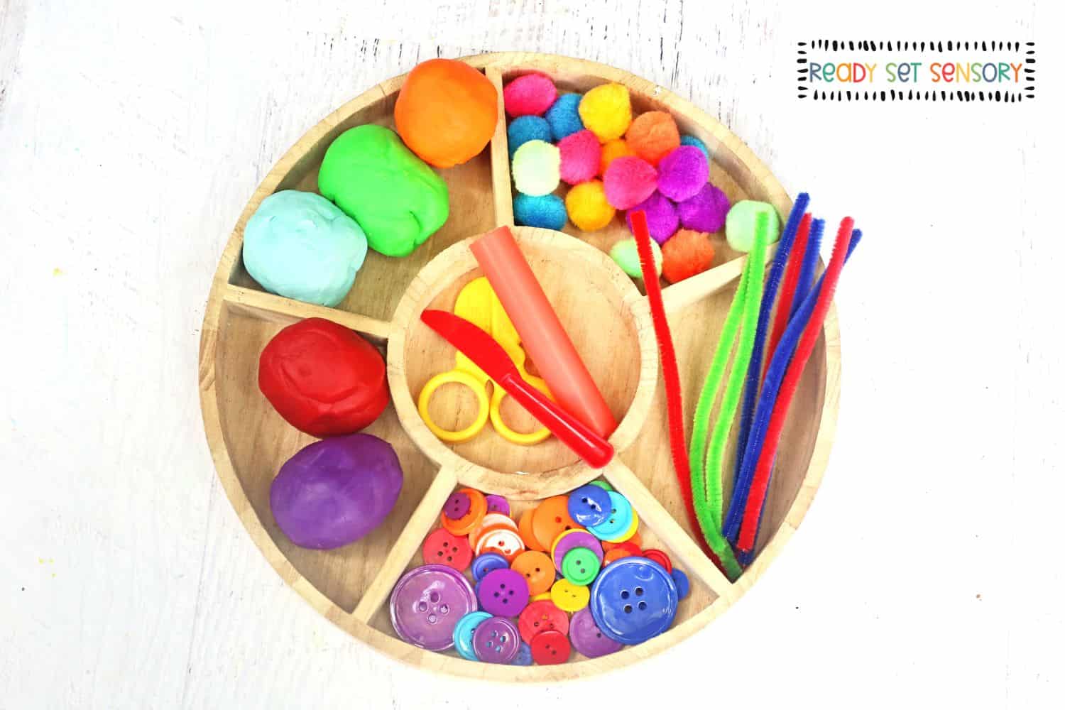 Playdough Emotions Sensory Tray supplies