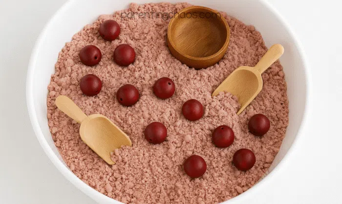 Cranberry Moon Sand Recipe by Parenting Chaos