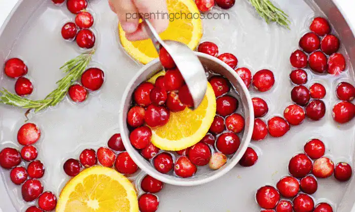 Cranberry Water Sensory Bin by Parenting Chaos