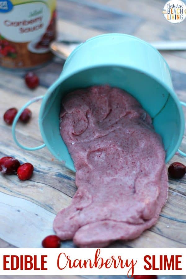Edible Cranberry Fluffy Slime by Natural Beach Living