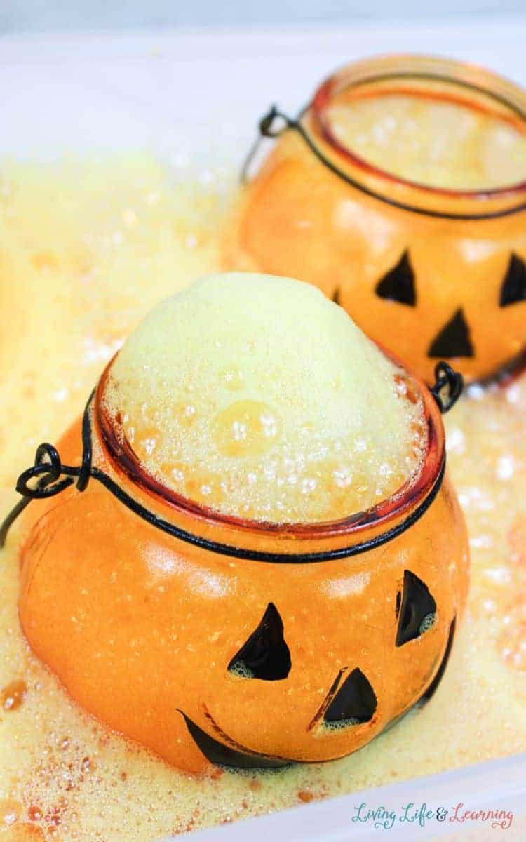 Erupting Halloween Pumpkin Experiment by Living Life & Learning