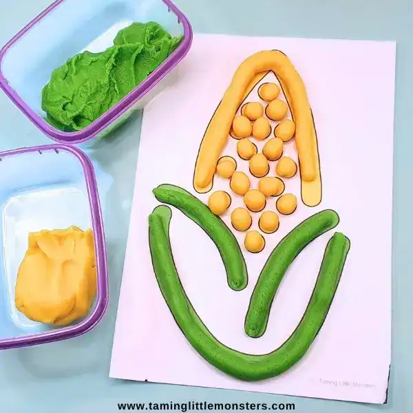Fall Playdough Mats by Taming Little Monsters