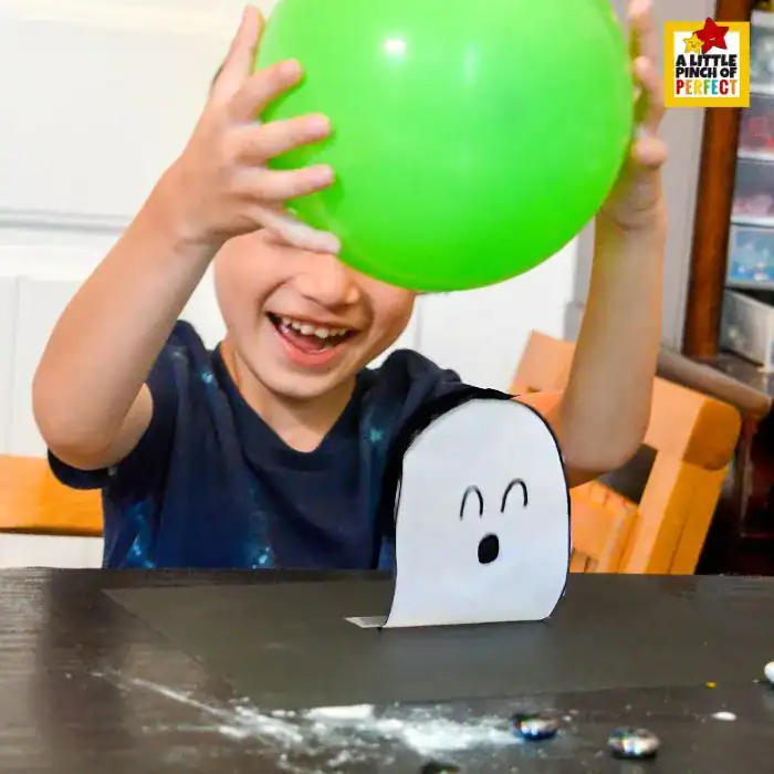 Flying Ghost Halloween Kids Activity by A Little Pinch of Perfect