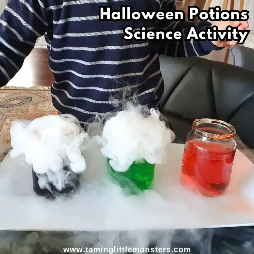Magic Halloween Potions Science Activity by Taming Little Monsters