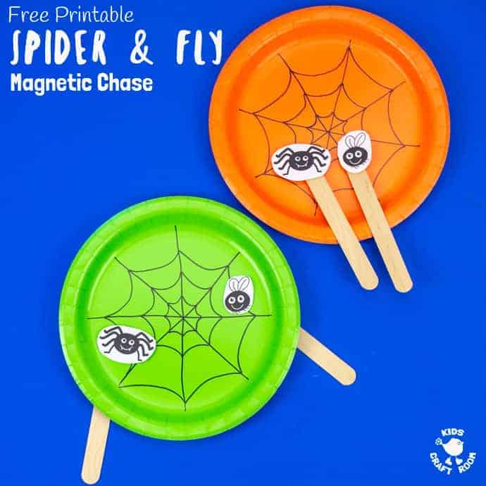 Magnetic Spider and Fly STEM Craft by Kids Craft Room