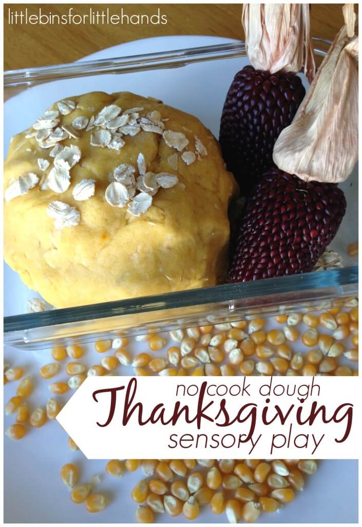 No Cook Thanksgiving Playdough by Little Bins for Little Hands