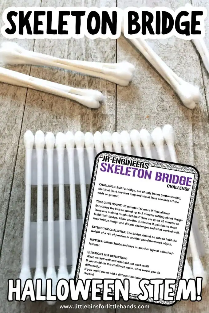 Skeleton Bridge STEM Challenge by Little Bins for Little Hands