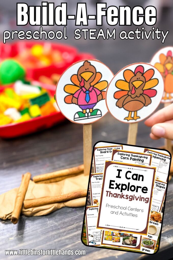 Thanksgiving Preschool STEM Activity by Little Bins for Little Hands