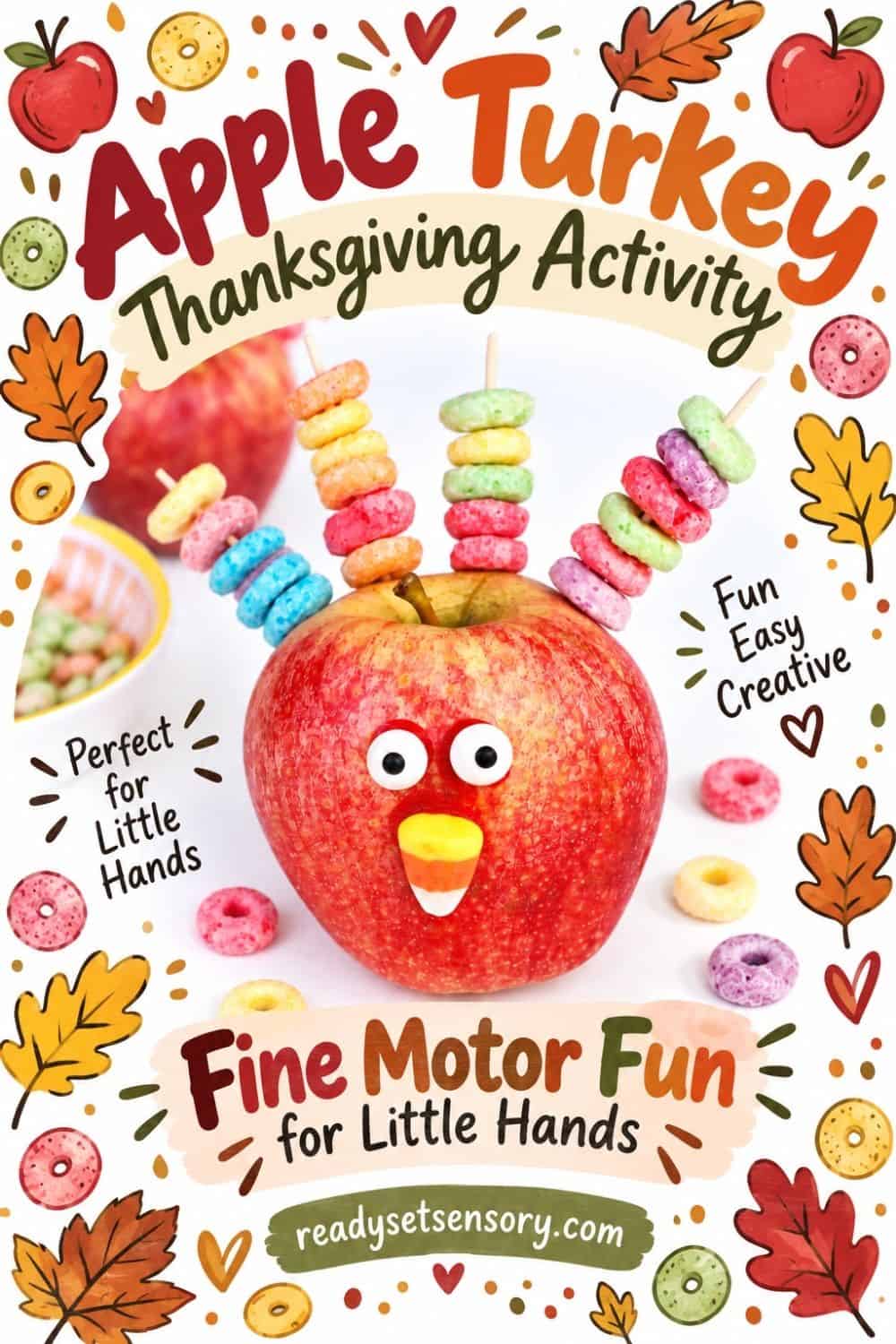 Apple Turkey Thanksgiving Fine Motor Activity - 13