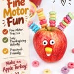 Apple Turkey Thanksgiving Fine Motor Activity