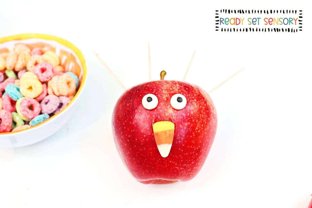 Apple Turkey Thanksgiving Fine Motor Activity - Ways to Play