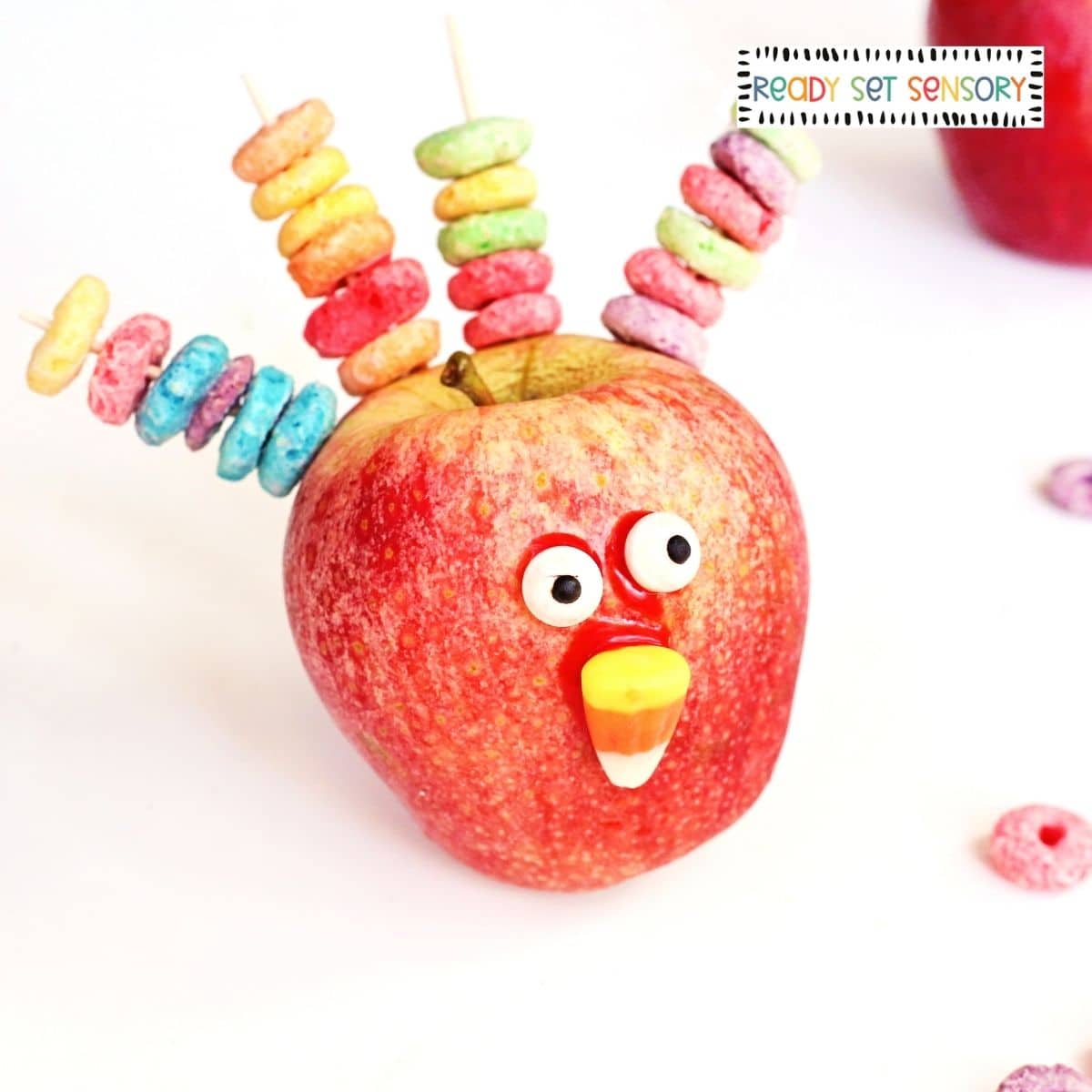 Apple Turkey Thanksgiving Fine Motor Sensory Craft