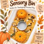 Thanksgiving Sensory Bin With Corn and Mini Pumpkins - 13