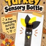 Turkey in Disguise Sensory Bottle for Kids - Clean Up and Storage