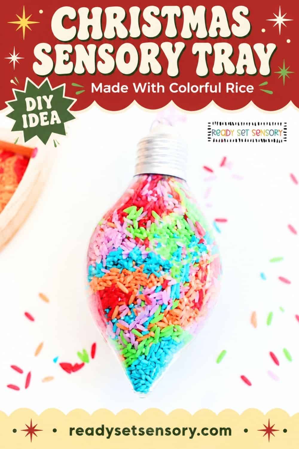 Christmas Light Sensory Tray - 11