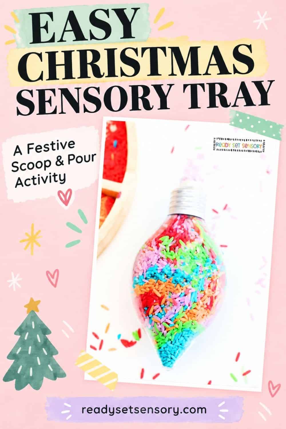 Christmas Light Sensory Tray - 2