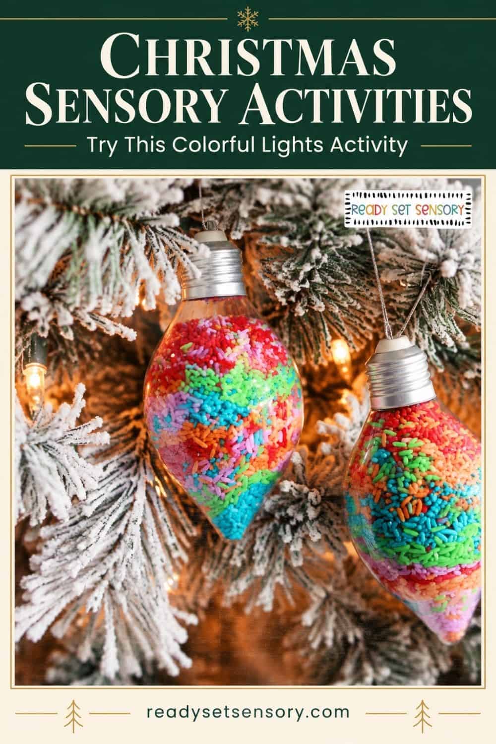 Christmas Light Sensory Tray - Clean Up and Storage