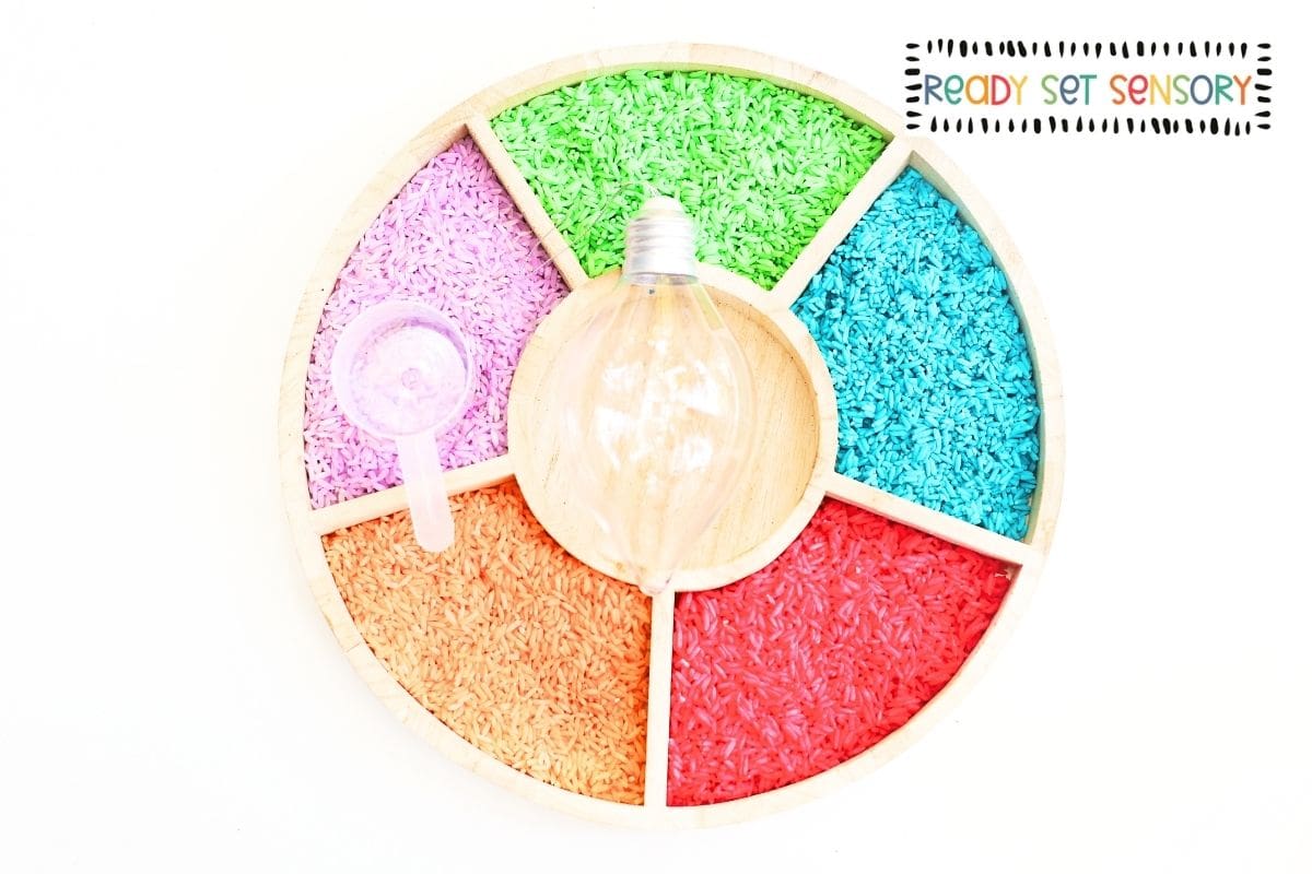 Christmas Light Sensory Tray - How to Set Up