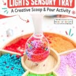 Christmas Light Sensory Tray - Ways to Play