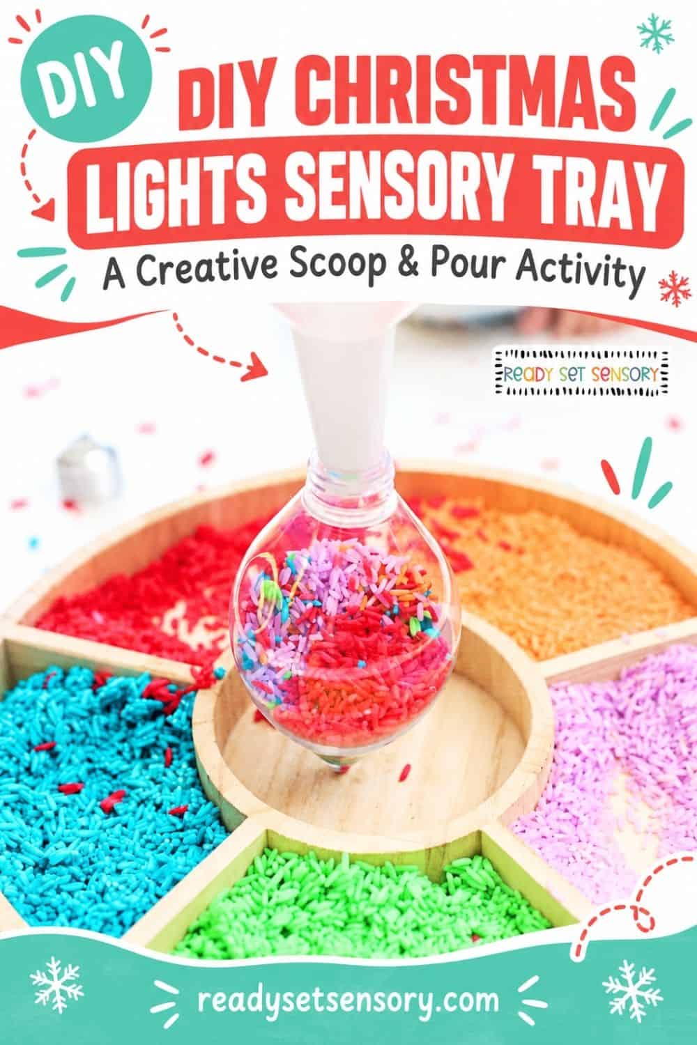 Christmas Light Sensory Tray - Ways to Play