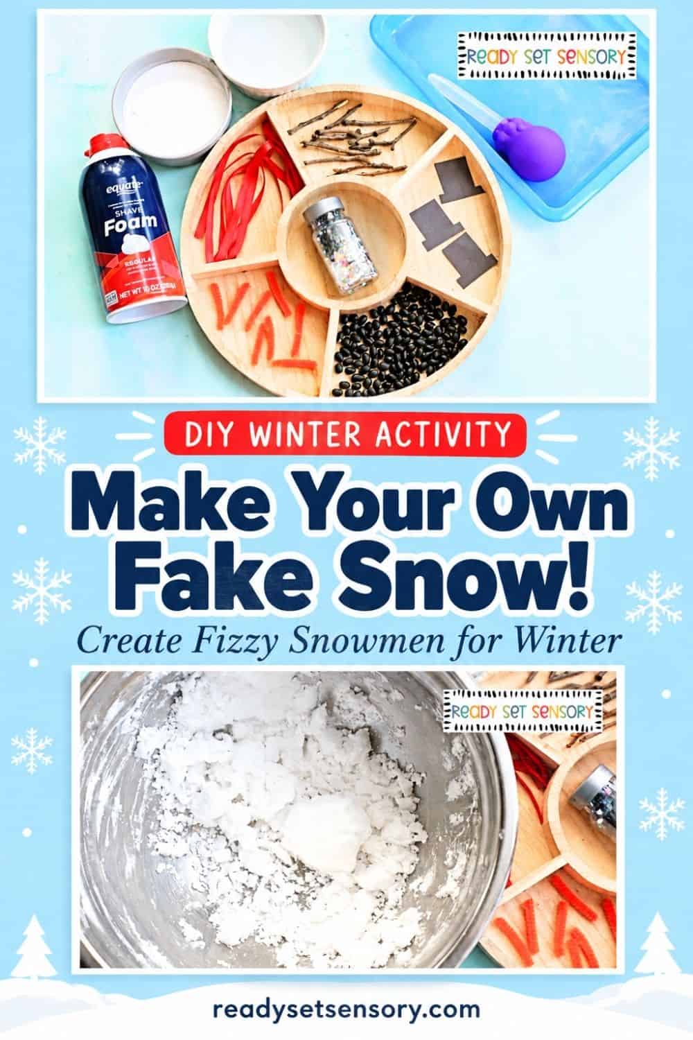 Fizzy Fake Snow Snowmen - Clean Up and Storage