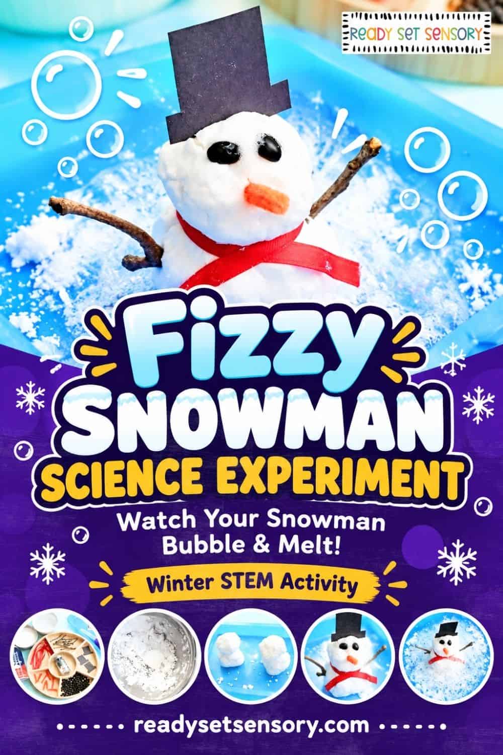 Fizzy Fake Snow Snowmen - More Sensory Ideas