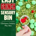 Grinch Sensory Bin - Step 3